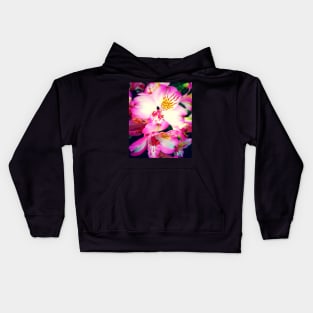 Pink Peruvian Lilies (Alstroemeria) in Bloom Kids Hoodie